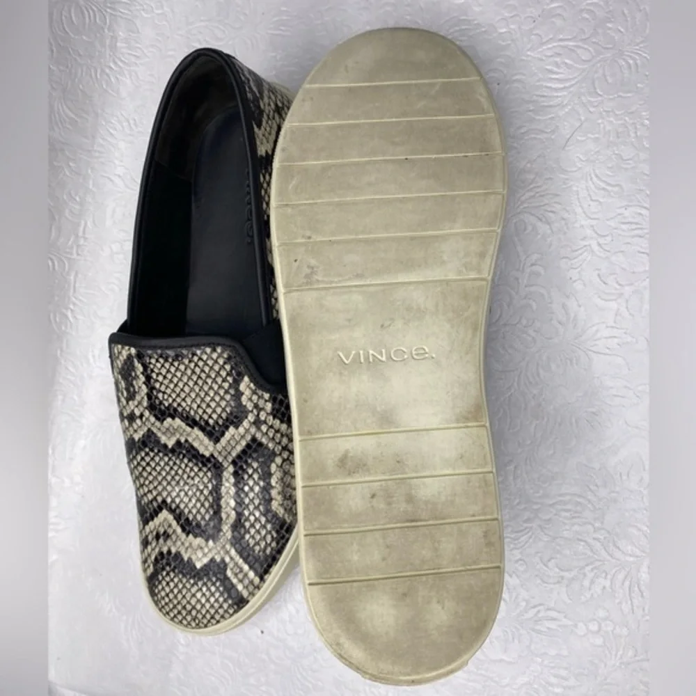 Vince Blair‎ Snakeskin Slip-on Sneakers sz 7.5